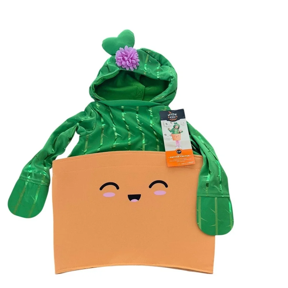 Hyde and Geek Toddler Potted‎ Cactus Costume Hooded Pullover 2T 3T Halloween new